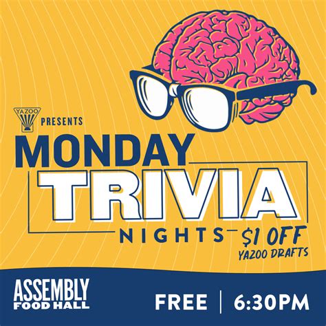 We are back at it! Trivia starts Monday .